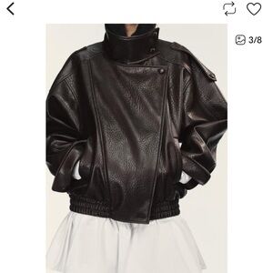 Zara Faux Leather Jacket in Black